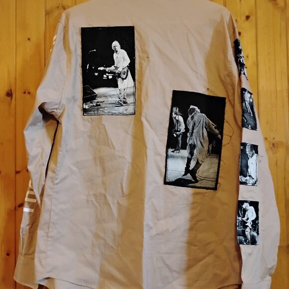 Vintage Cream Nirvana Kurt Cobain Button Up Long Sleeve Shirt XL Open Grunge - Picture 9 of 9